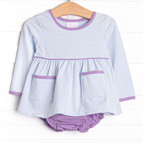 Lucy Pocket Diaper Set, Light Blue Stripe