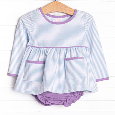 Lucy Pocket Diaper Set, Light Blue Stripe