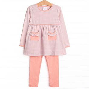 Lexie Legging Set, Dusty Rose Stripe