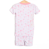 Park Avenue Poodles Bamboo Pajama Short Set, Pink