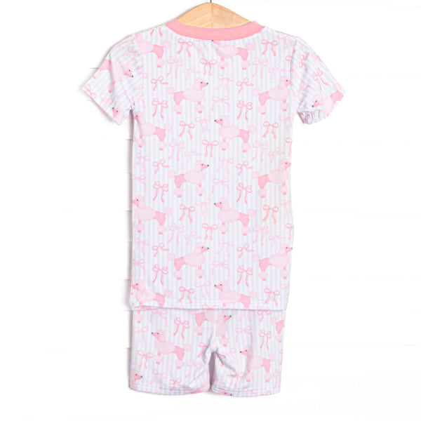 Park Avenue Poodles Bamboo Pajama Short Set, Pink