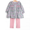 Secret Garden Smocked Legging Set, Pink