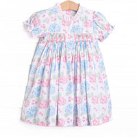 Bleu: Kennedy Smocked Dress, Pink