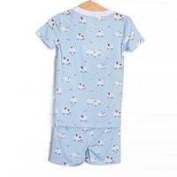 Sleepy Sheep Bamboo Pajama Short Set, Blue