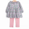 Secret Garden Smocked Legging Set, Pink