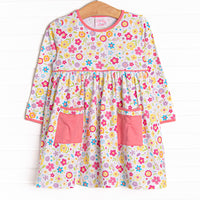 Funky Town Florals Pocket Dress, Pink