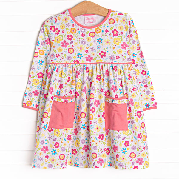 Funky Town Florals Pocket Dress, Pink