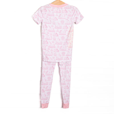 Fabled Fairytale Bamboo Pajama Short Sleeve Set, Pink