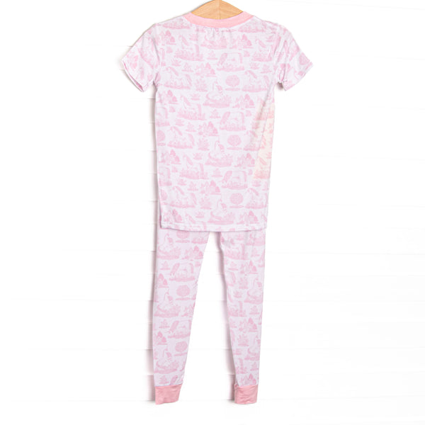 Fabled Fairytale Bamboo Pajama Short Sleeve Set, Pink