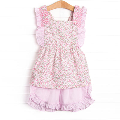 Bleu: Florence Applique Short Set, Pink