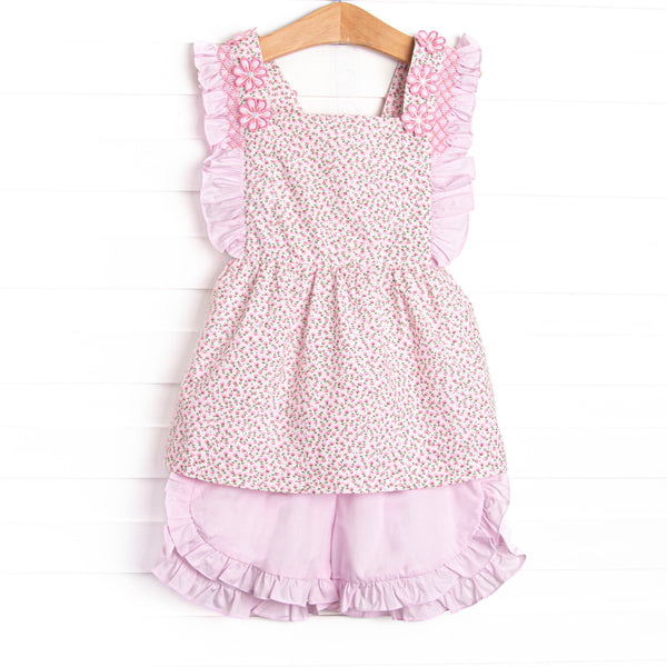 Bleu: Florence Applique Short Set, Pink