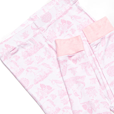 Fabled Fairytale Bamboo Pajama Short Sleeve Set, Pink
