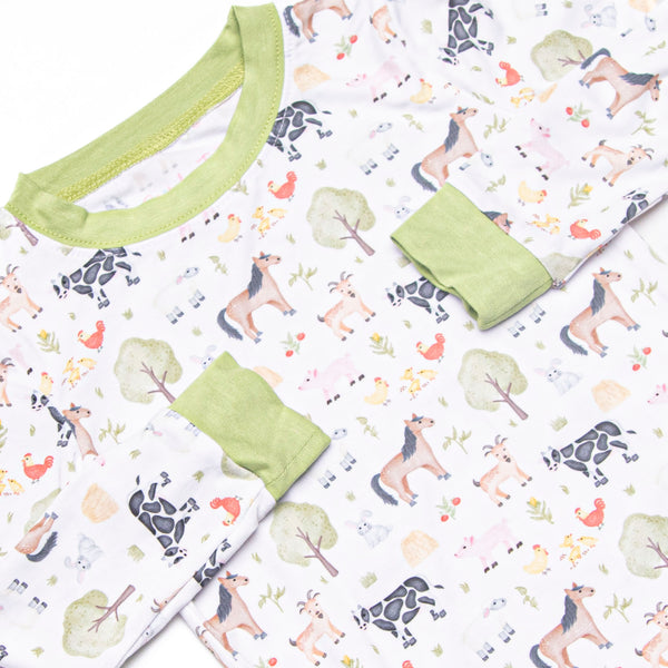 Down South Days Bamboo Pajama Set, Green
