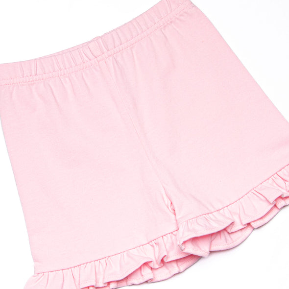 Cottontail Classic Applique Ruffle Short Set, Mint Seersucker