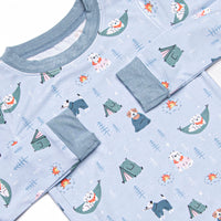 Campfire Friends Bamboo Pajama Set, Blue