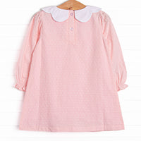 Ribbons and Roses Embroidered Dress, Pink
