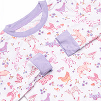 Fairytale Farm Bamboo Pajama Set, Purple