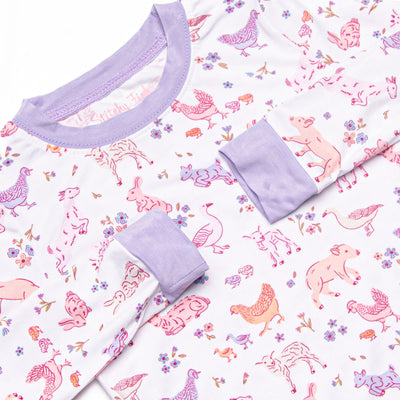 Fairytale Farm Bamboo Pajama Set, Purple
