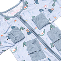 Campfire Friends Bamboo Zippy Pajama, Blue