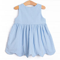 Elizabeth Dress, Blue Corduroy