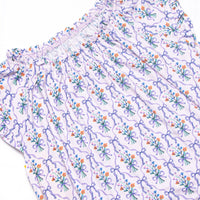 Patches of Petals Bamboo Night Gown, Purple