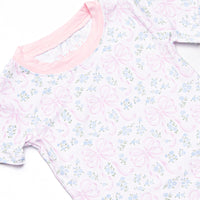 Silken Petals Bamboo Pajama Short Set, Pink