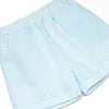 Cottontail Classic Embroidered Short Set, Blue and Mint Seersucker