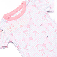 Park Avenue Poodles Bamboo Pajama Short Set, Pink
