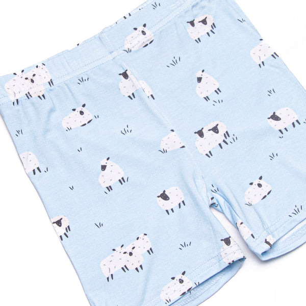 Sleepy Sheep Bamboo Pajama Short Set, Blue