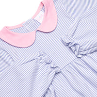 Erin Long Sleeve Dress, Pink and Periwinkle Stripe