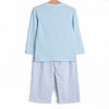 Caution Construction Smocked Pant Set, Blue