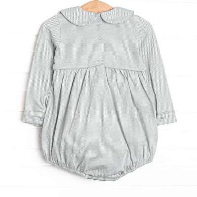 Guiding Light Embroidered Collared Bubble, Green