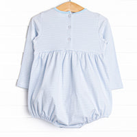 Caution Construction Smocked Bubble, Blue