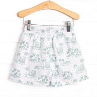 Pacific Palms Swim Trunks, Green