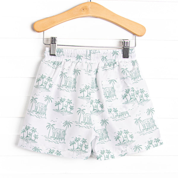 Pacific Palms Swim Trunks, Green