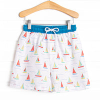 Boat Day Breeze Swim Trunks, Blue
