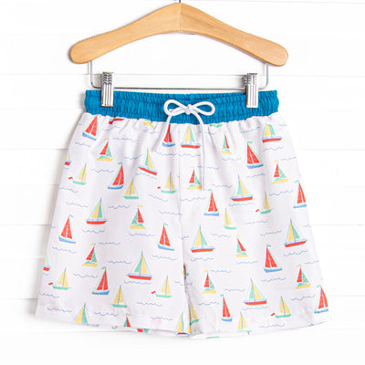 Boat Day Breeze Swim Trunks, Blue