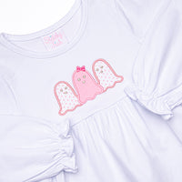 Spooky Spirits Applique Ruffle Pant Set, Pink