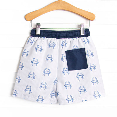 Nautical Navy Swim Trunks, Blue