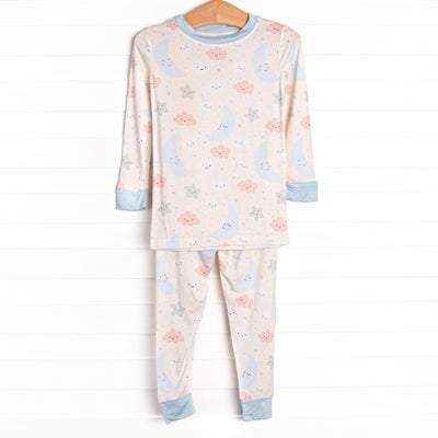 Goodnight Moon Bamboo Pajama Set, Blue