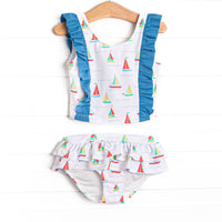 Boat Day Breeze Tankini, Blue
