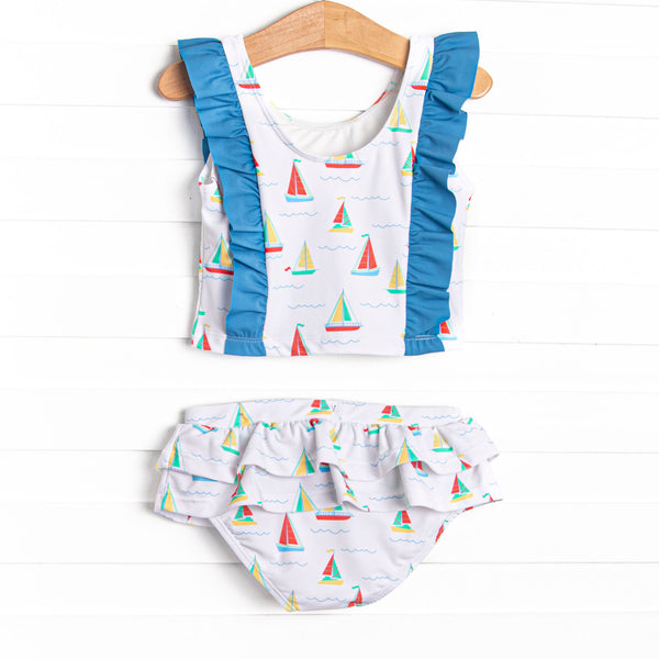 Boat Day Breeze Tankini, Blue