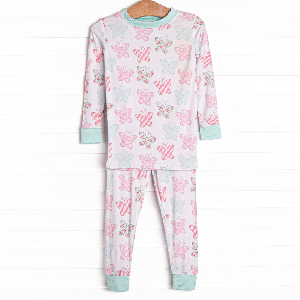 Butterfly Buzz Bamboo Pajama Set, Aqua – Stitchy Fish