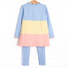 Color Block Clara Long Sleeve Legging Set, Blue
