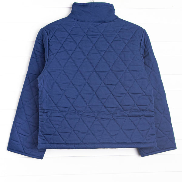 Quilted Coat, Navy