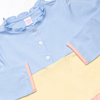 Color Block Clara Long Sleeve Legging Set, Blue