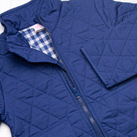 Quilted Coat, Navy