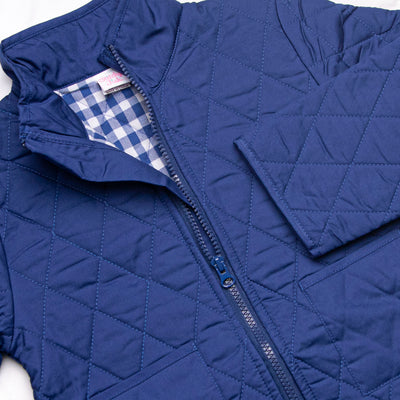 Quilted Coat, Navy