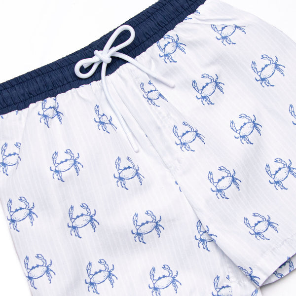 Nautical Navy Swim Trunks, Blue