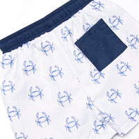 Nautical Navy Swim Trunks, Blue